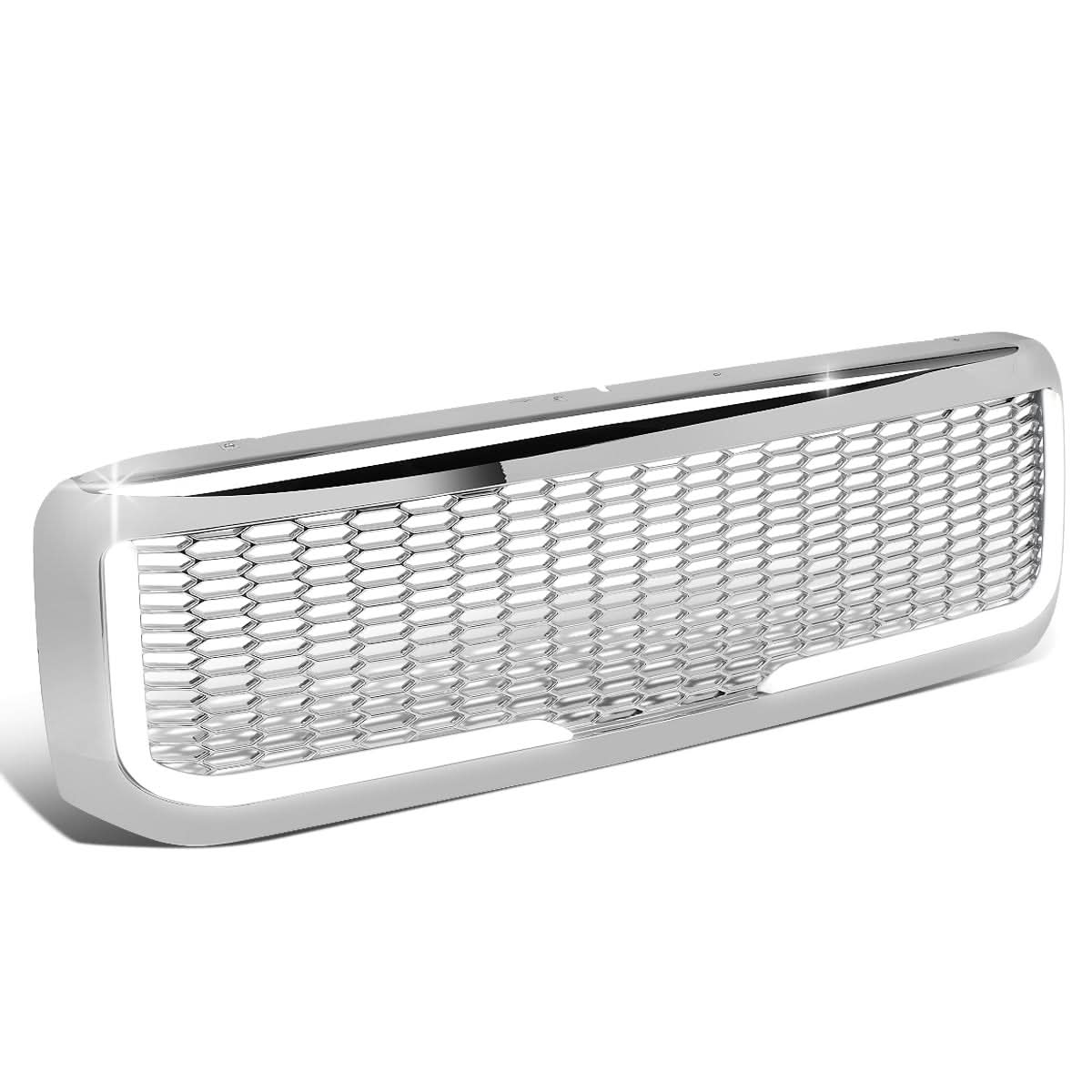 99-04 Ford F-250/F-350/F-450/F-550 Honeycomb Mesh Grille w/ LED DRL
