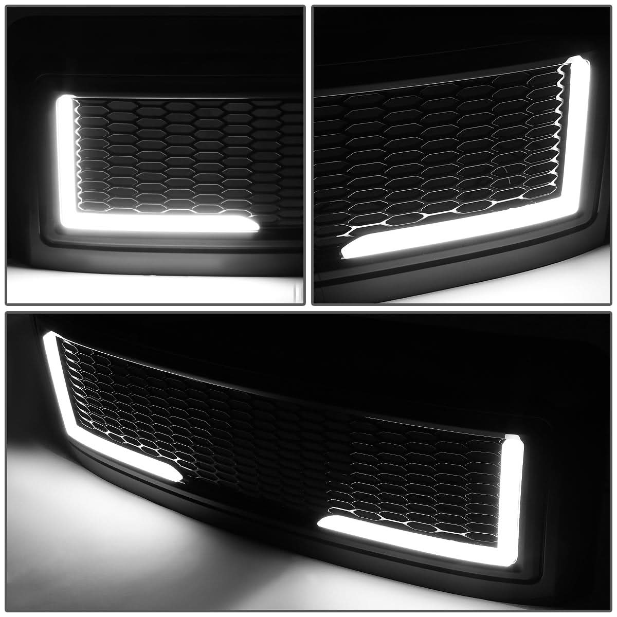 08-10 Ford F-250 F-350 F-450 F-550 Honeycomb Mesh Grille w/ LED DRL