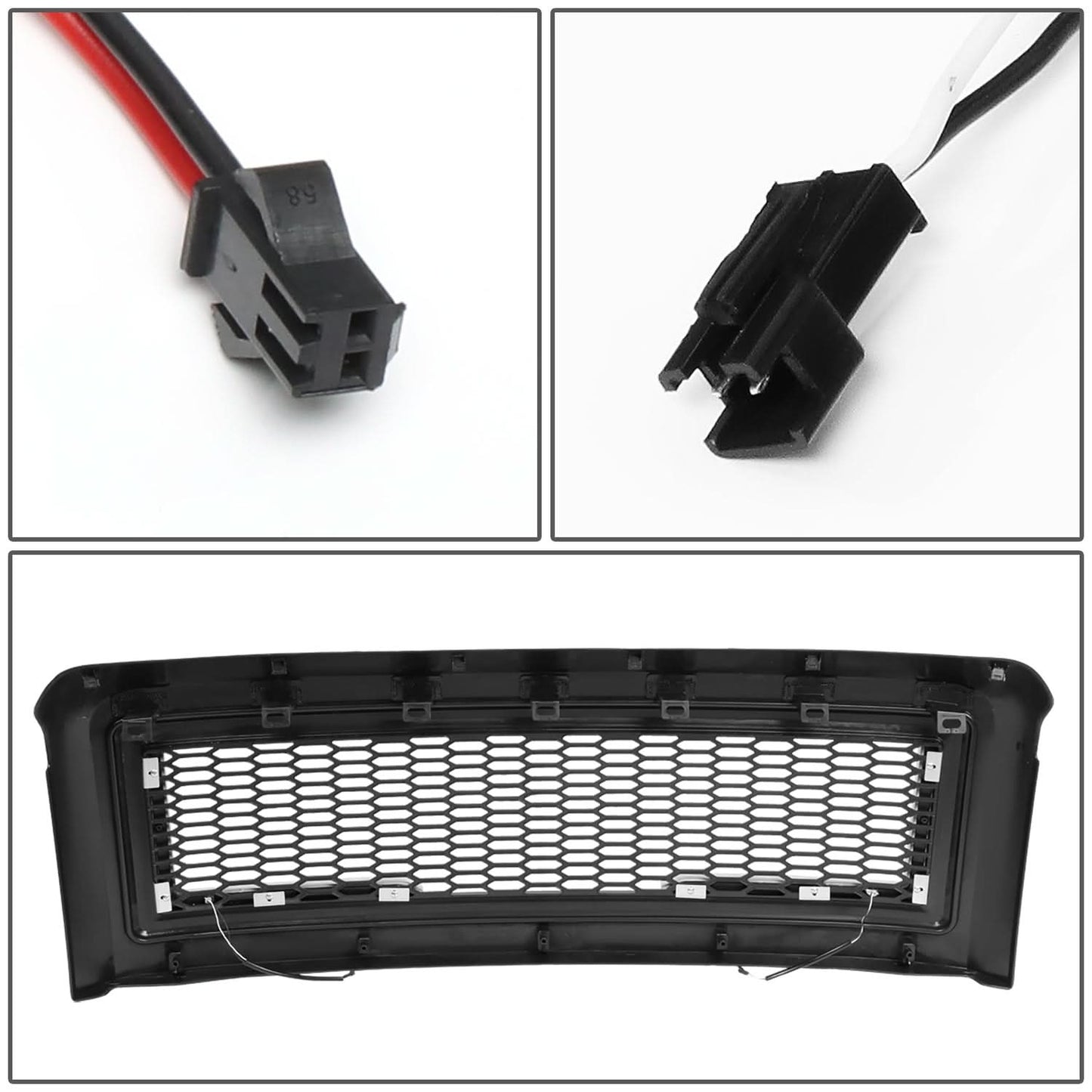 2008-2010 Ford F-250 F-350 F-450 F-550 Honeycomb Mesh Grille w/ LED DRL
