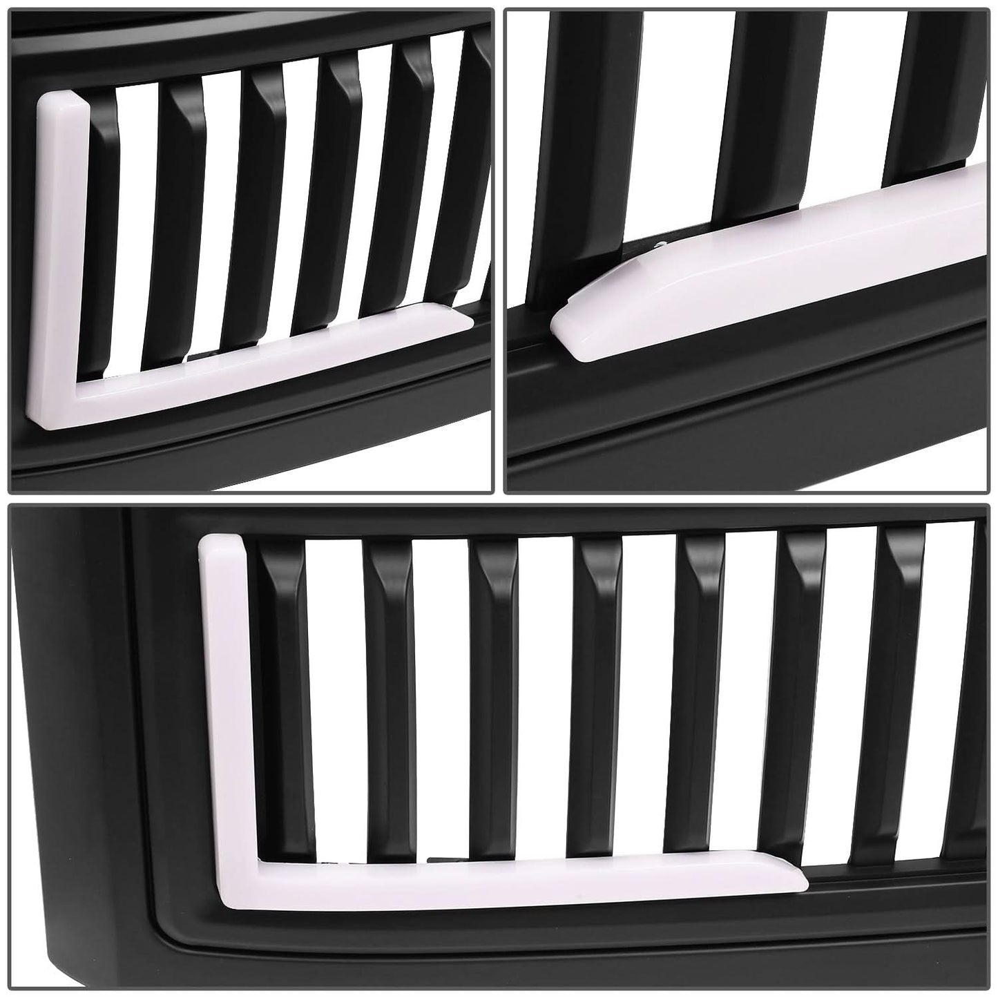 2008-2010 Ford F-250/F-350/F-450/F-550 Vertical Fence Style LED DRL Grille