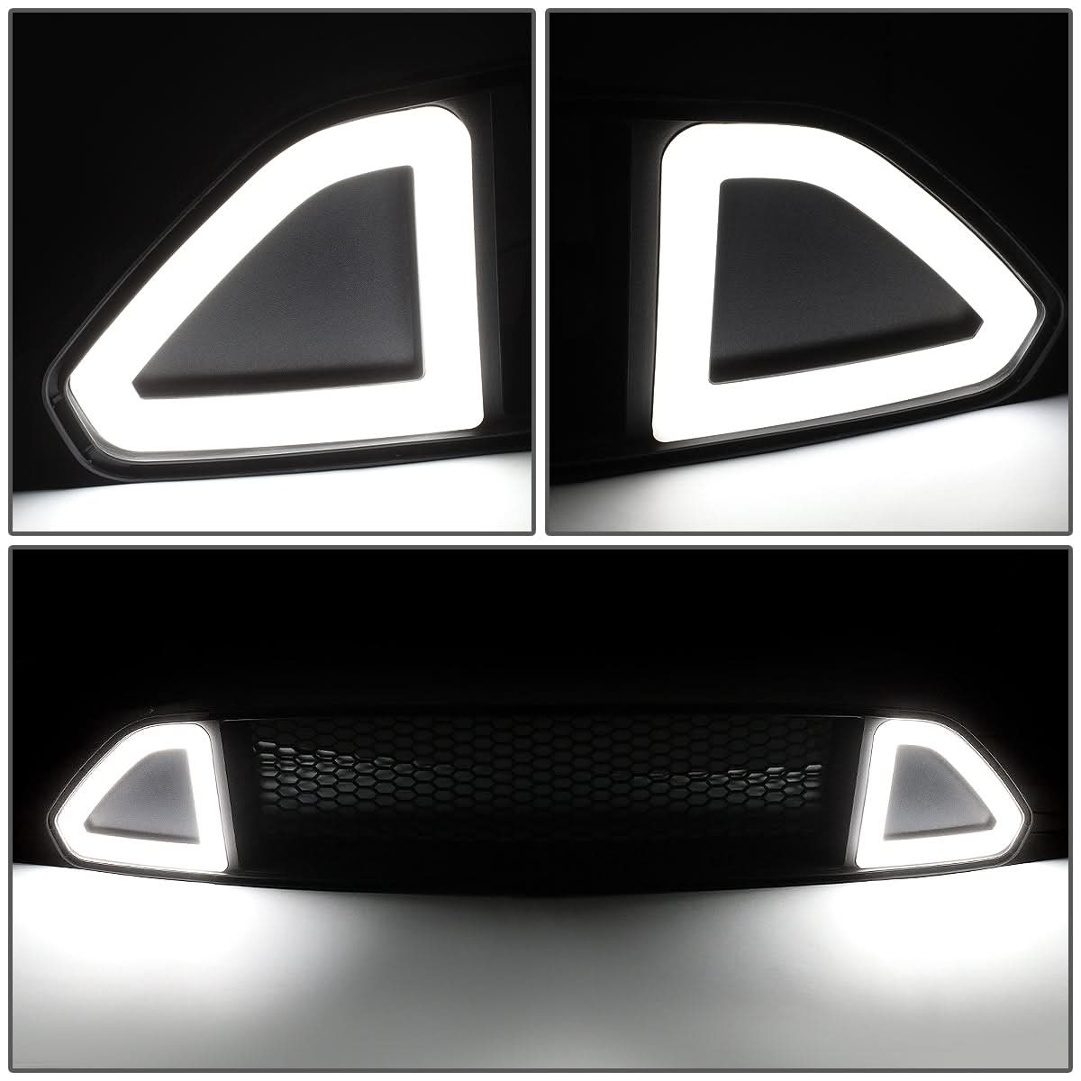 2015-2017 Ford Mustang Honeycomb Grille with LED DRL Lights