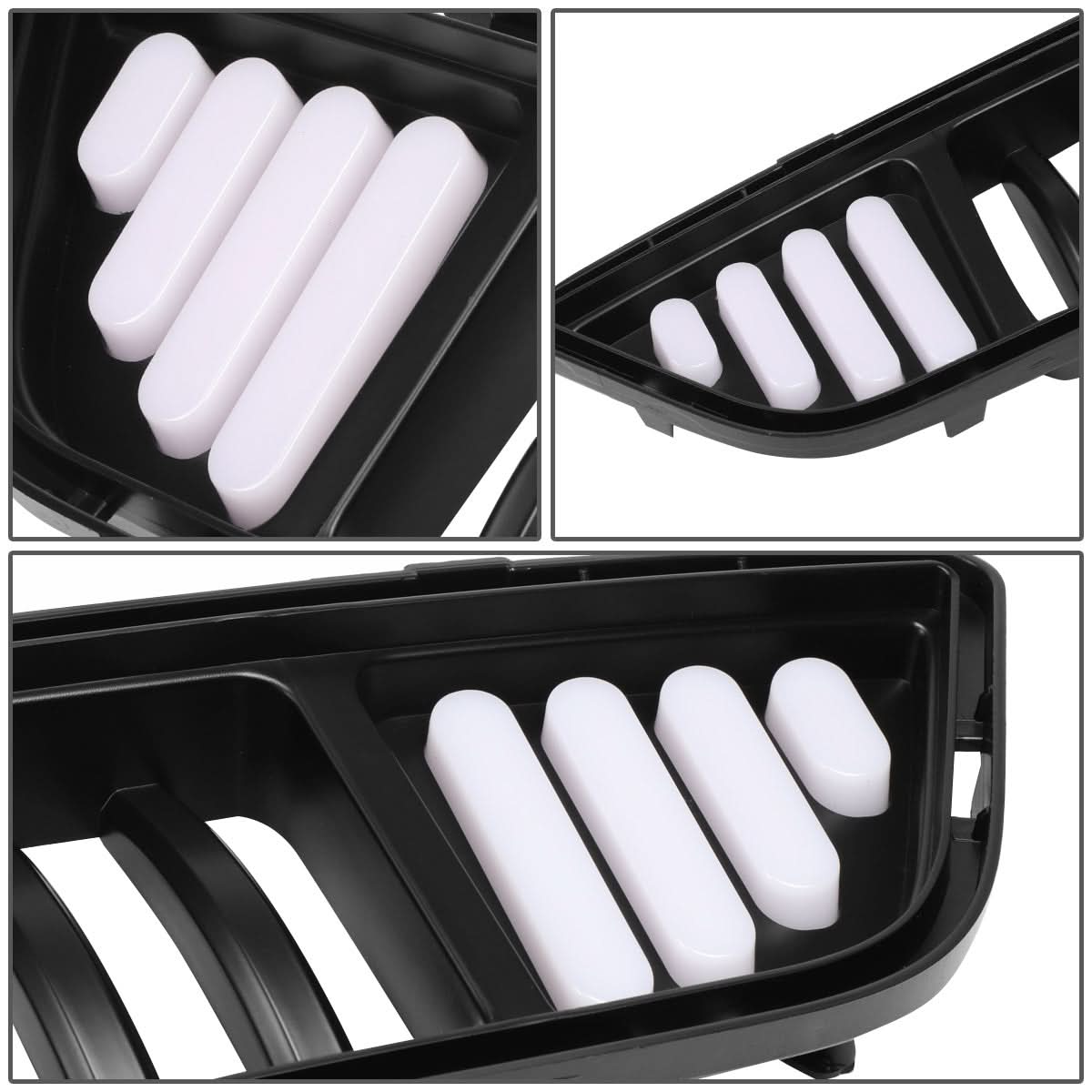 2015-2017 Ford Mustang Vertical Fence Style Front Lower Grille w/ LED DRL