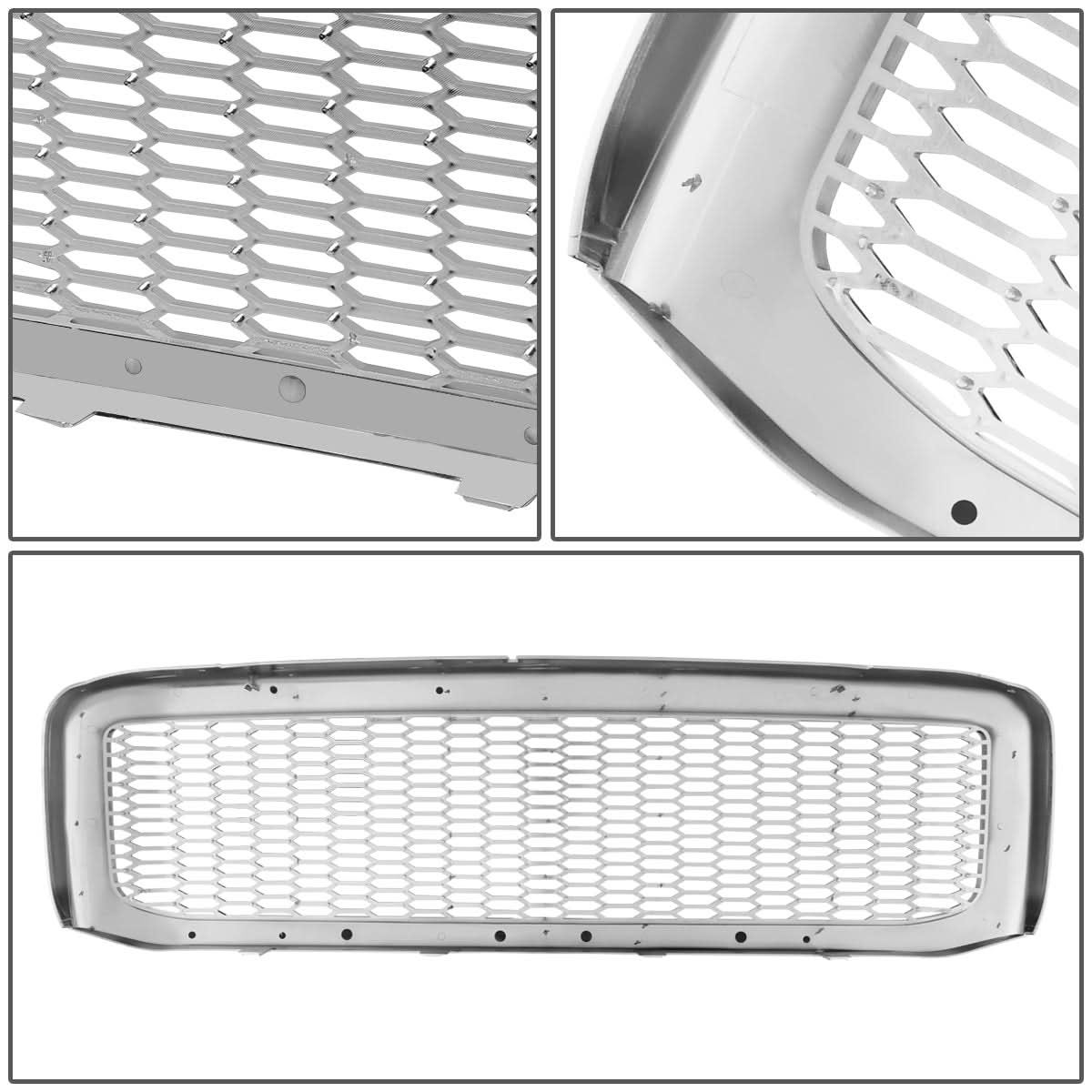 99-04 Ford F-250 F-350 F-450 F-550 Honeycomb Mesh Chrome Grille