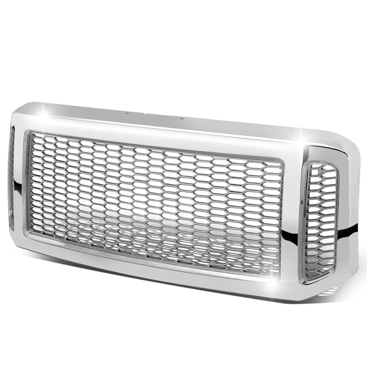 2005-2007 Ford F-250/F-350/F-450/F-550 Honeycomb Mesh Chrome Grille