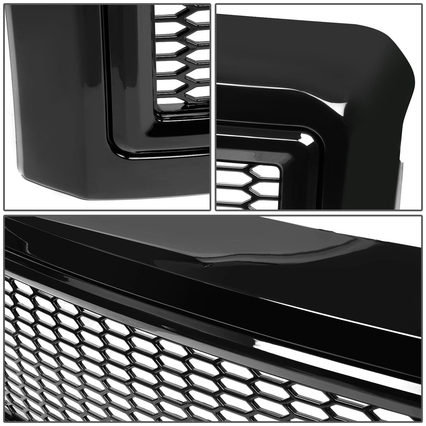 2008-2010 Ford F-250 F-350 F-450 F-550 Honeycomb Mesh Grille - Black