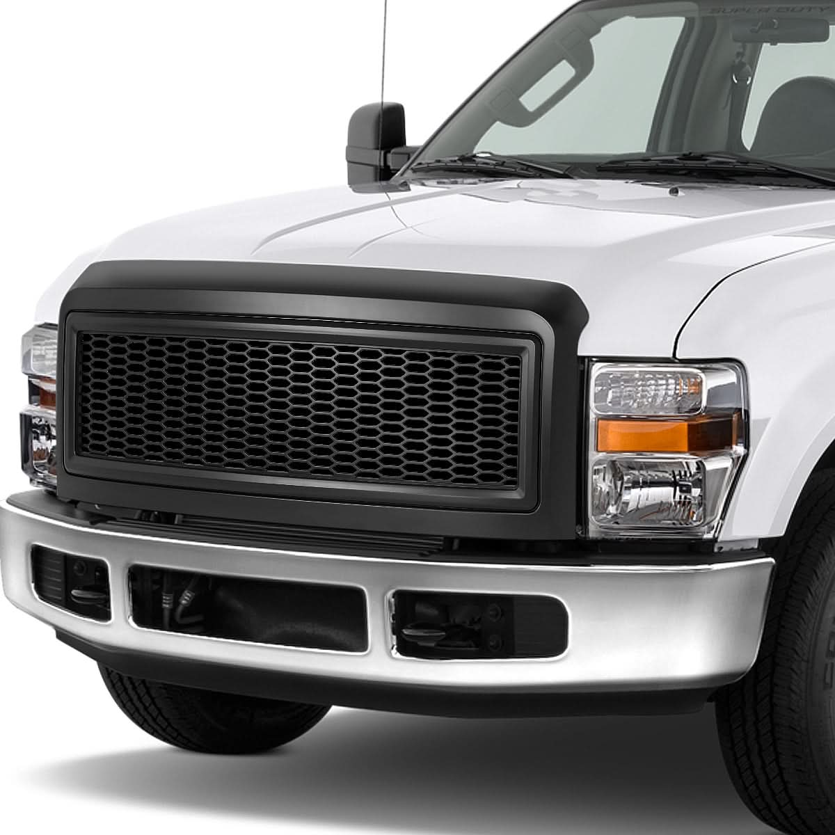 08-10 Ford F-250 F-350 F-450 F-550 Honeycomb Mesh Grille - Matte Black