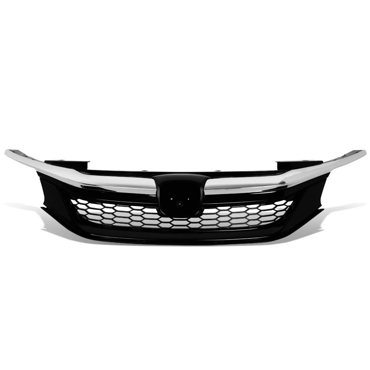 16-17 Honda Accord Honeycomb Style Front Grille Black Chrome