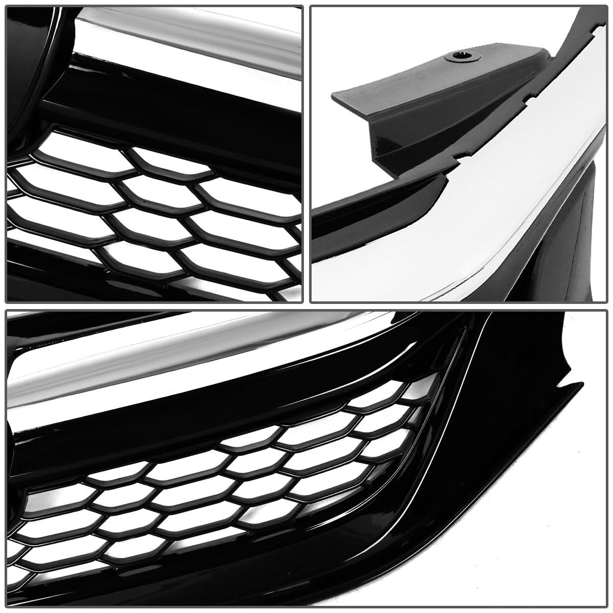 16-17 Honda Accord Honeycomb Style Front Grille Black Chrome