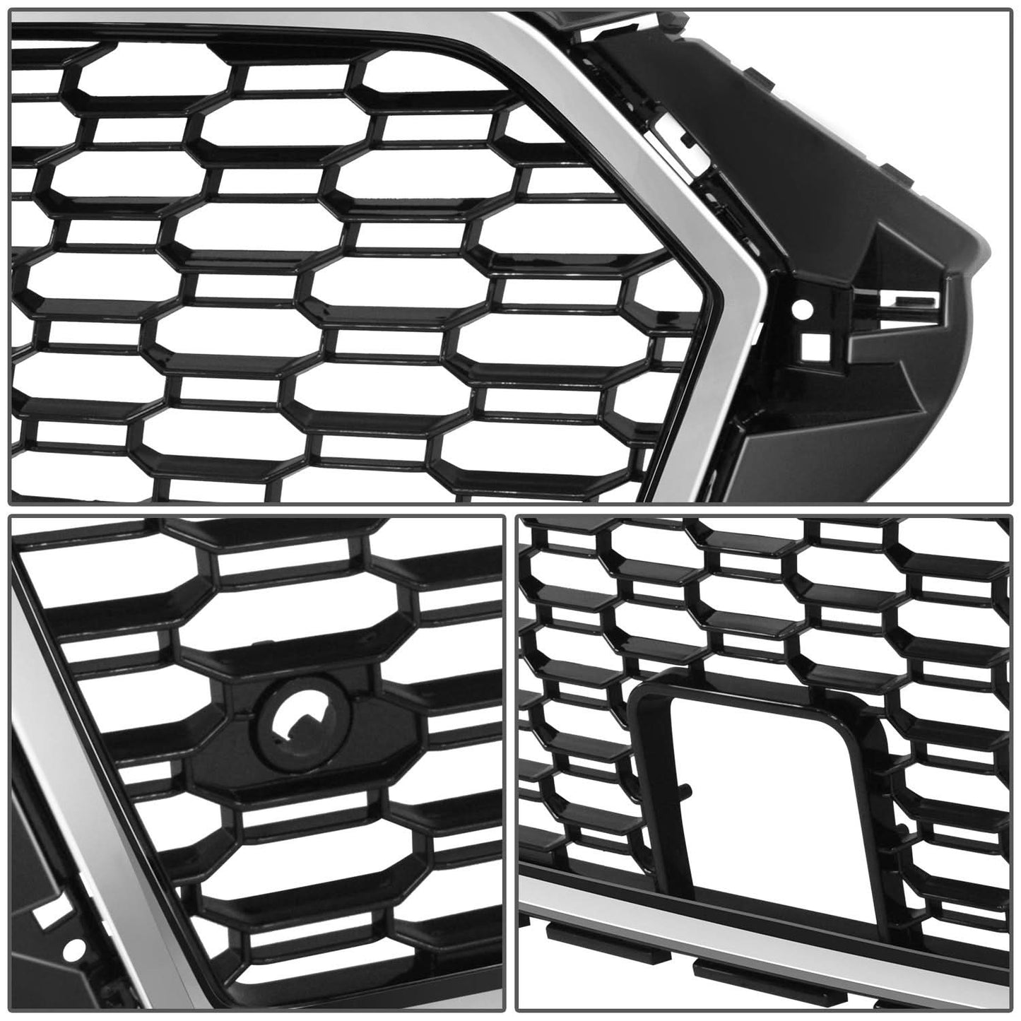 2017-2020 Audi A3 RS4 Style Front Grille w/ Sensor Holes
