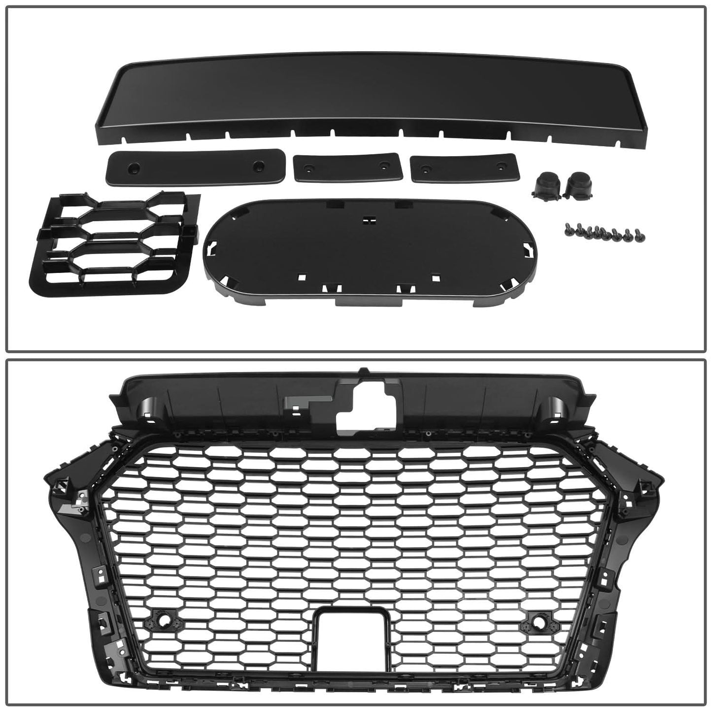 2017-2020 Audi A3 RS4 Style Front Grille w/ Sensor Holes