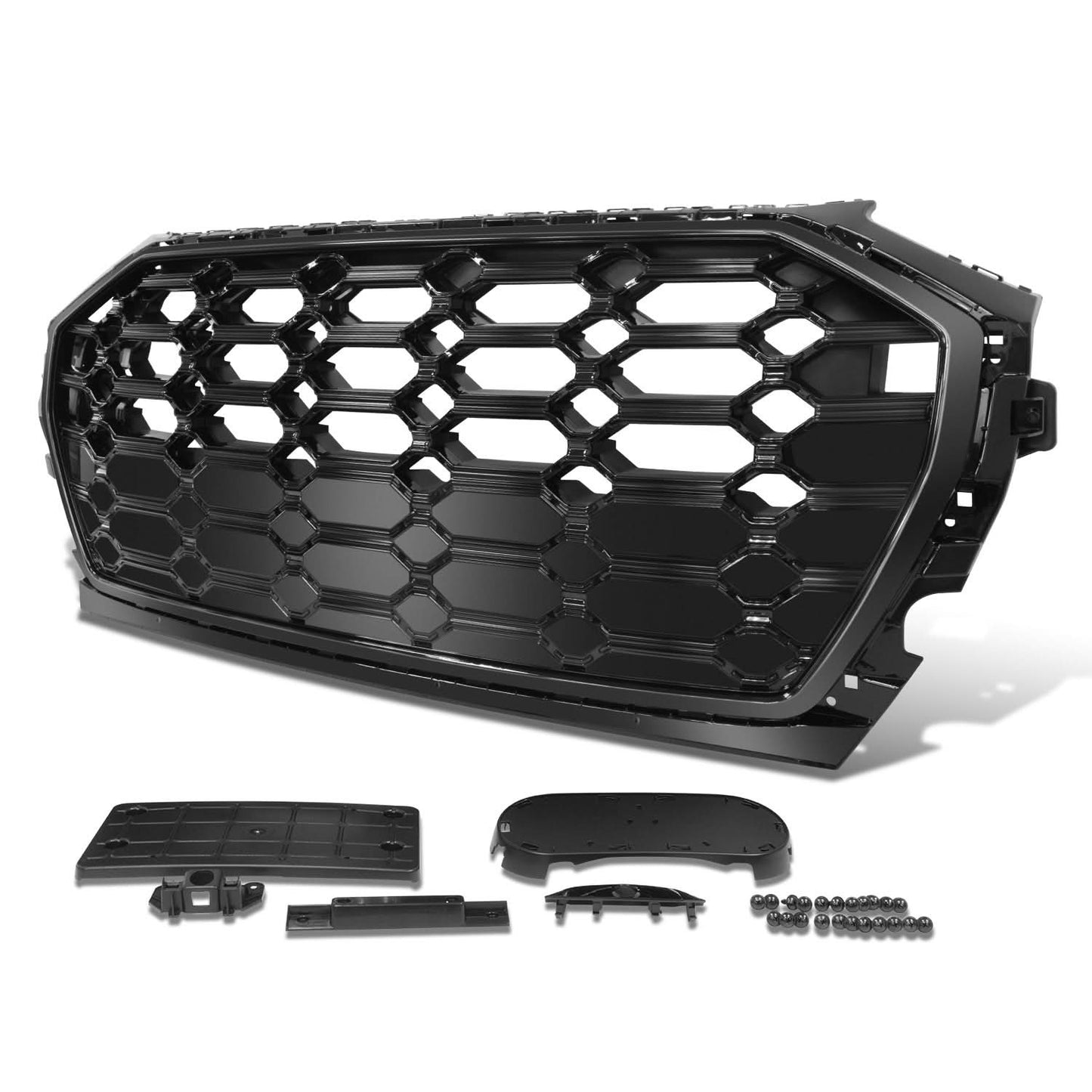 2021-2023 Audi Q5/SQ5 RS4 Style Grille with Camera Mount - Gloss Black