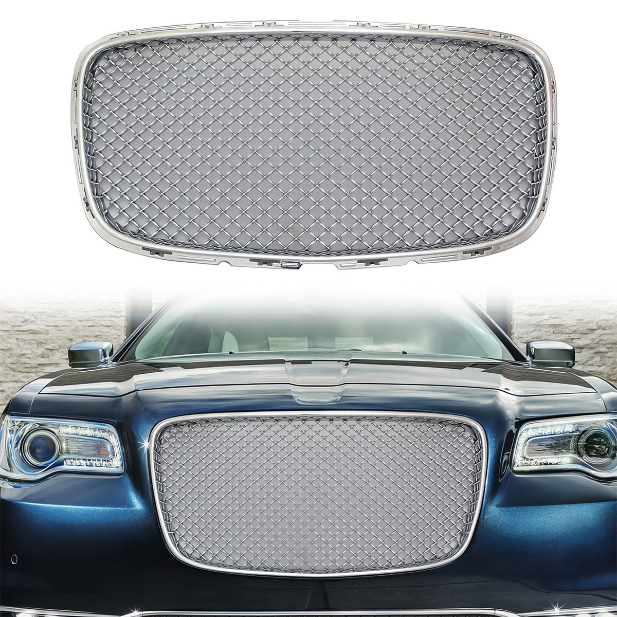 2015-2023 Chrysler 300 300C B Style Chrome Front Upper Grille