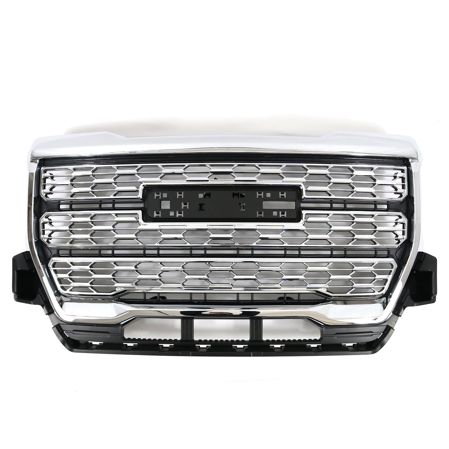 2021-2022 GMC Canyon Denali Style Black Front Bumper Upper Hood Grille