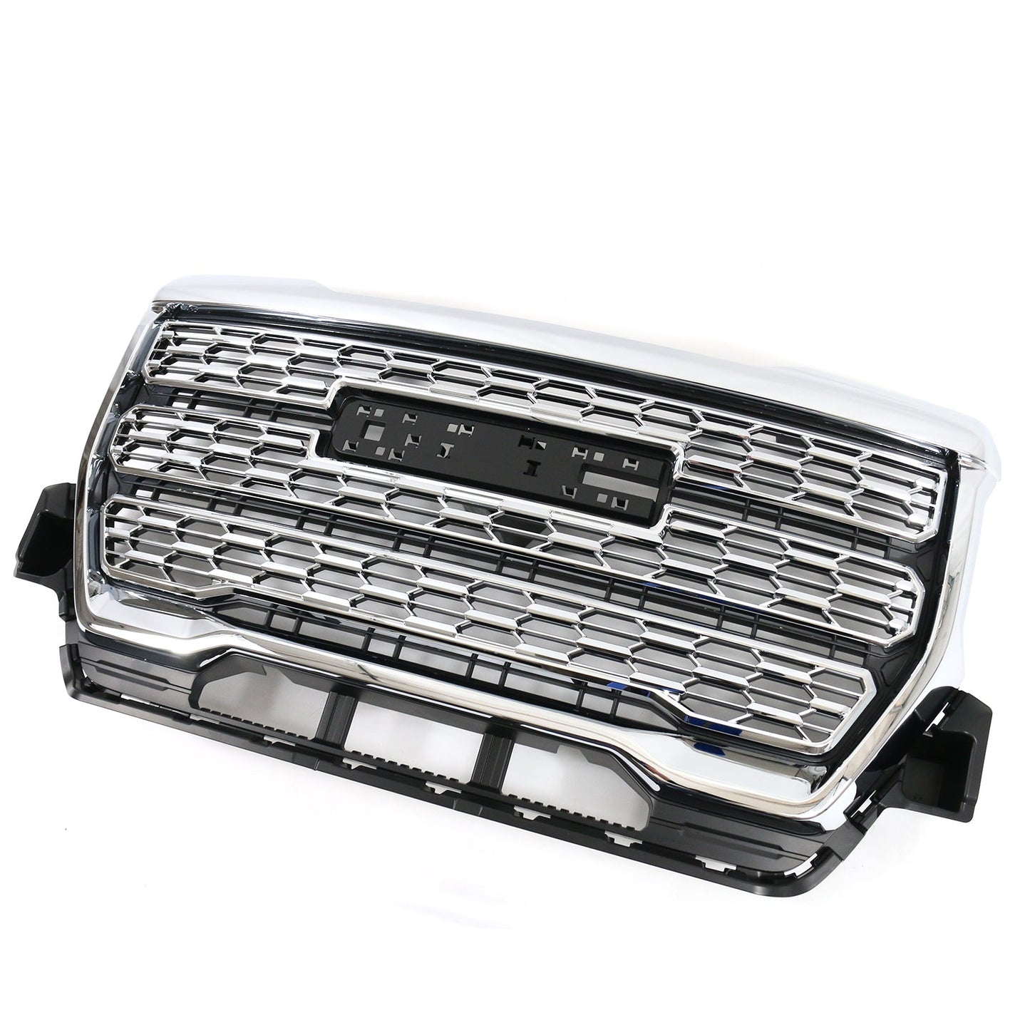 2021-2022 GMC Canyon Denali Style Black Front Bumper Upper Hood Grille