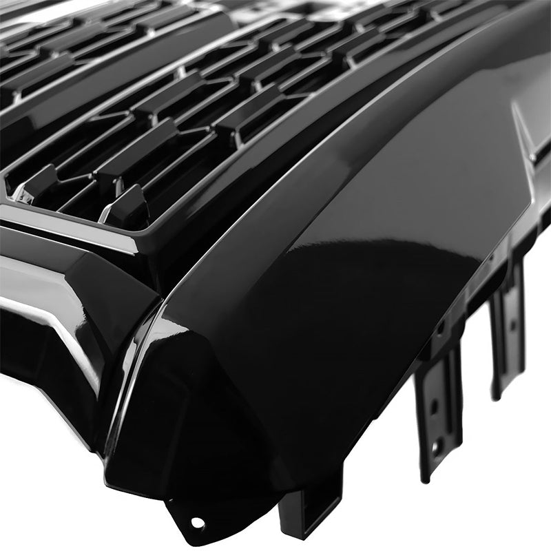 2021-2022 GMC Canyon Denali Style Gloss Black Front Bumper Hood Grille