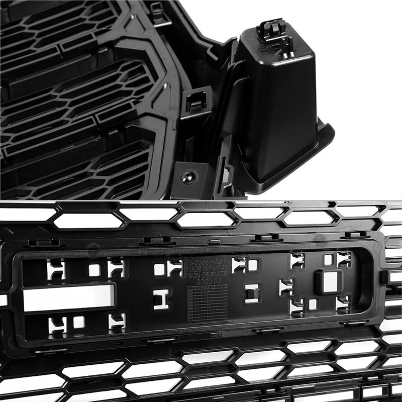 2021-2022 GMC Canyon Denali Style Gloss Black Front Bumper Hood Grille