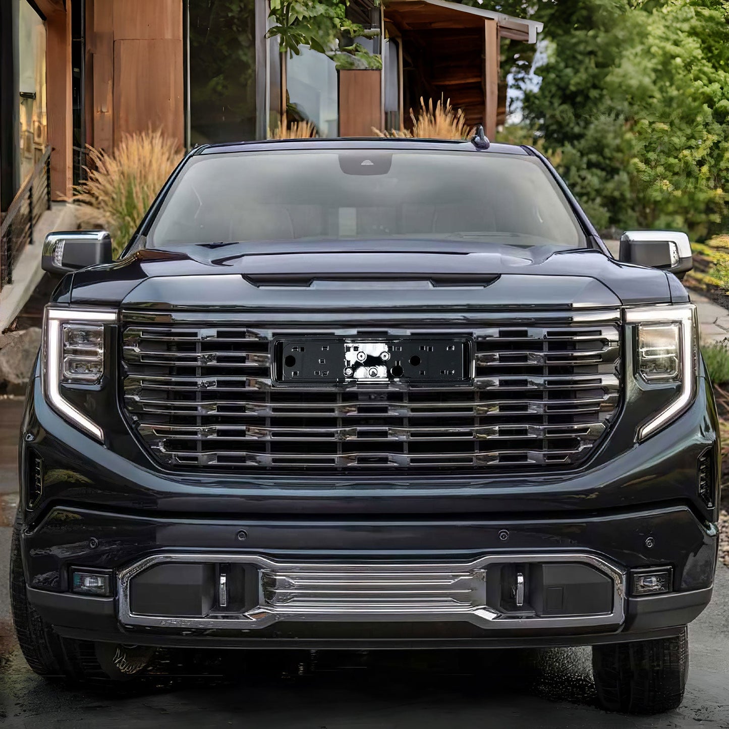 2022-2024 GMC Sierra 1500 Gloss Black Denali Style Front Hood Grille