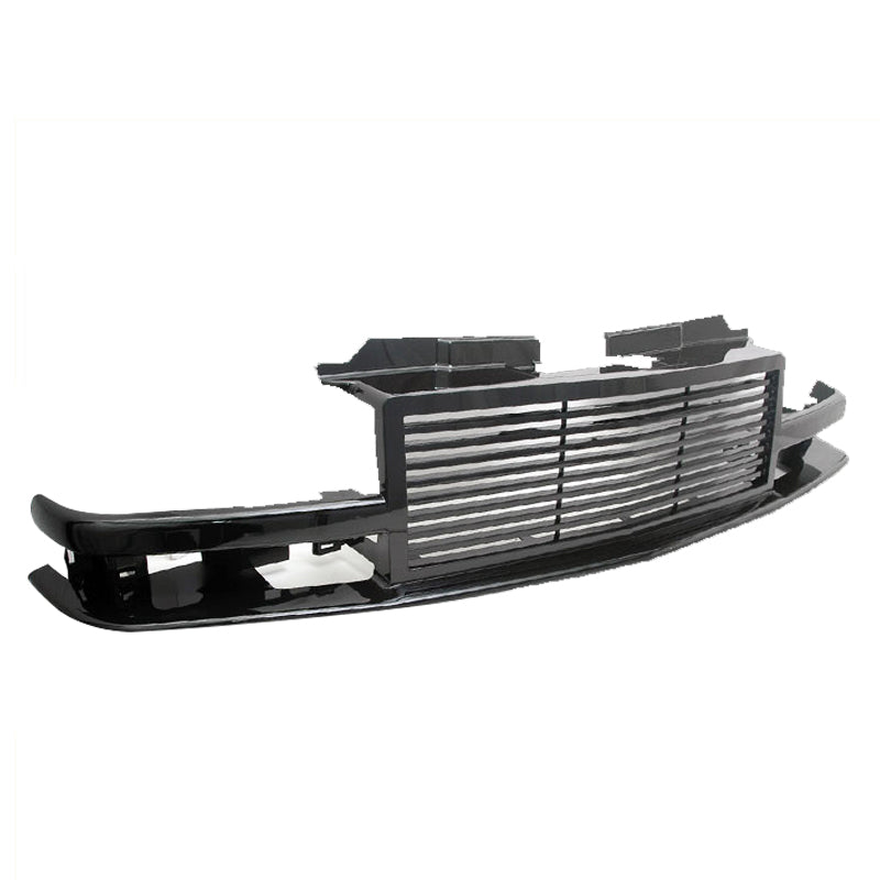 1998-2005 Chevy S10 Blazer Billet Black Front Bumper Hood Grille ABS