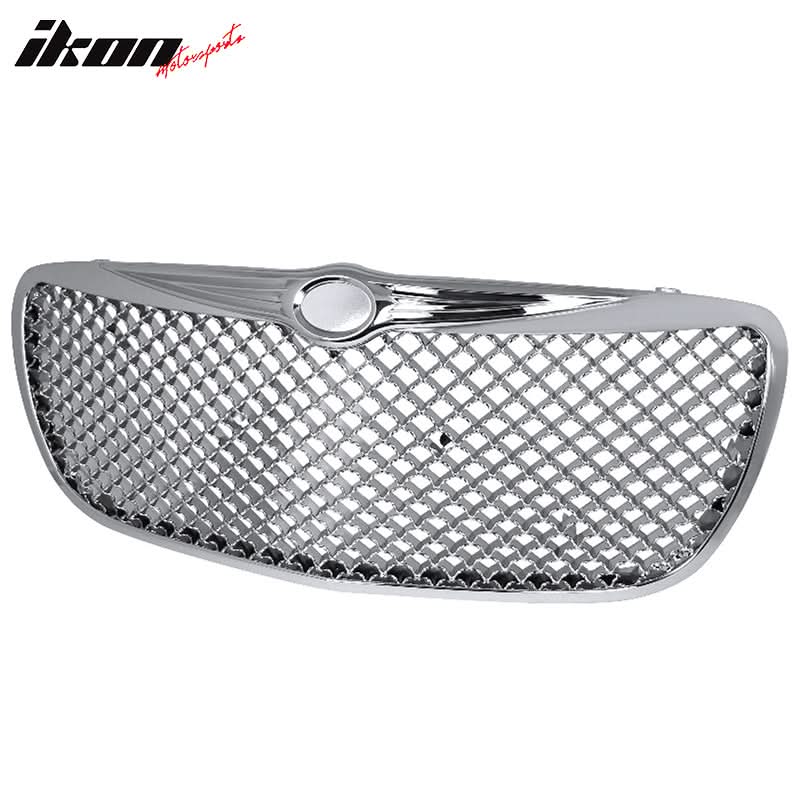 2004-2006 Chrysler Sebring Mesh Chrome Front Bumper Hood Grille ABS