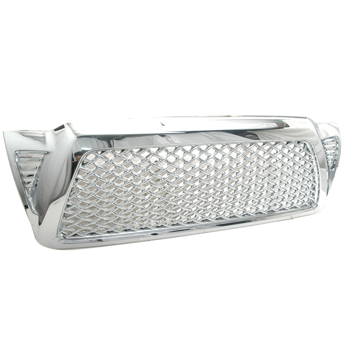 Fits 05-11 Tacoma Chrome Replacement Front Hood Bumper Mesh GrilleABS