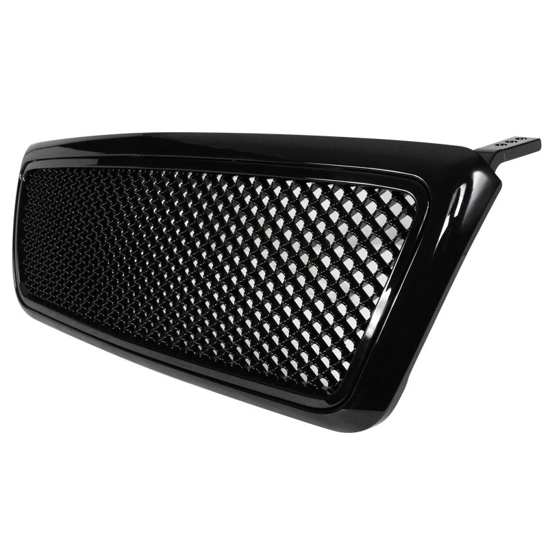 2004-2008 Ford F150 All Black Mesh Style Front Bumper Hood Grille ABS