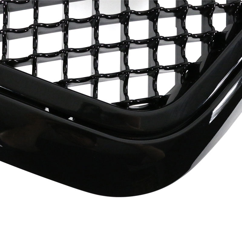 2004-2008 Ford F150 All Black Mesh Style Front Bumper Hood Grille ABS