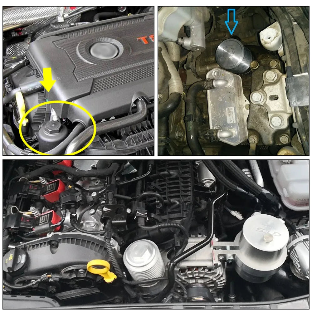 VW / Audi / SEAT / Skoda DSG-6 DQ250 Aluminum Cool Flow Transmission Oil Filter Housing for EA113 / EA888 2.0T FSI / TSI (Golf MK5 / MK6 / MK7 / Scirocco / Passat / A3 / S3 / TT / TTS / Replaces 02E305045)