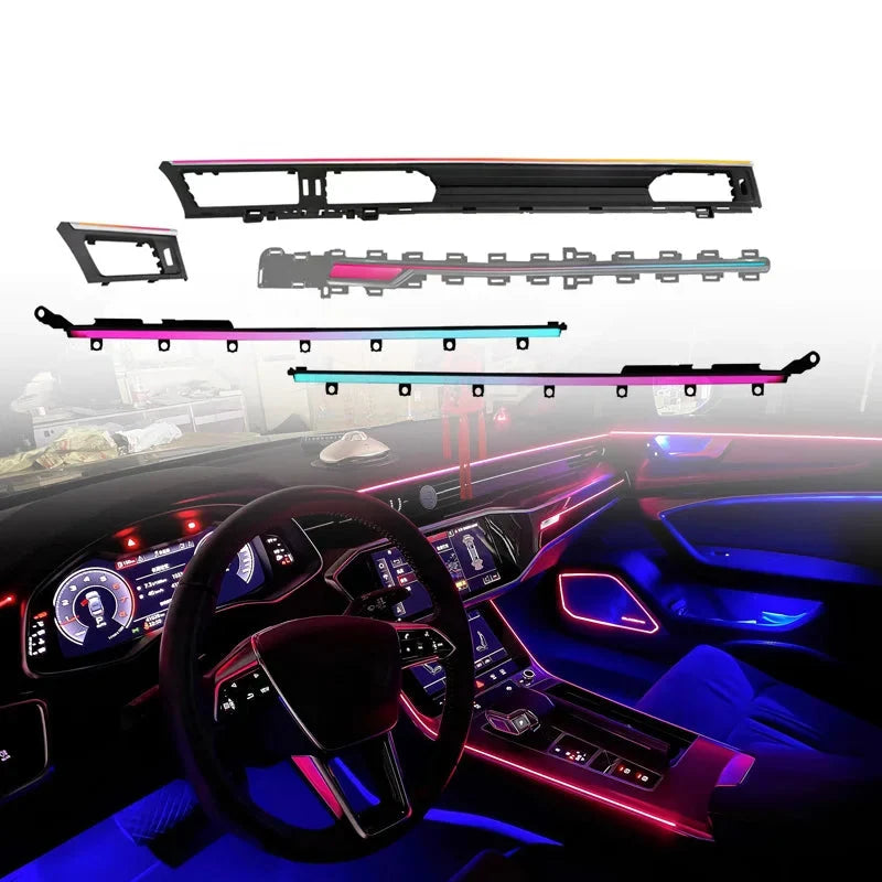 Audi A6 / A6L C8 Interior 64-Color Active Symphony Rainbow LED Ambient Light Kit 2019 - 2024
