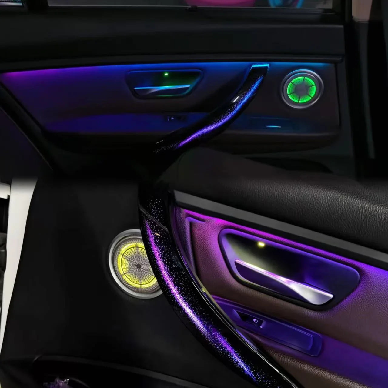 BMW 3 Series F30 RHD Interior 64-Color Dynamic Symphony LED Ambient Light Kit with Armrest Trim 2013 - 2019