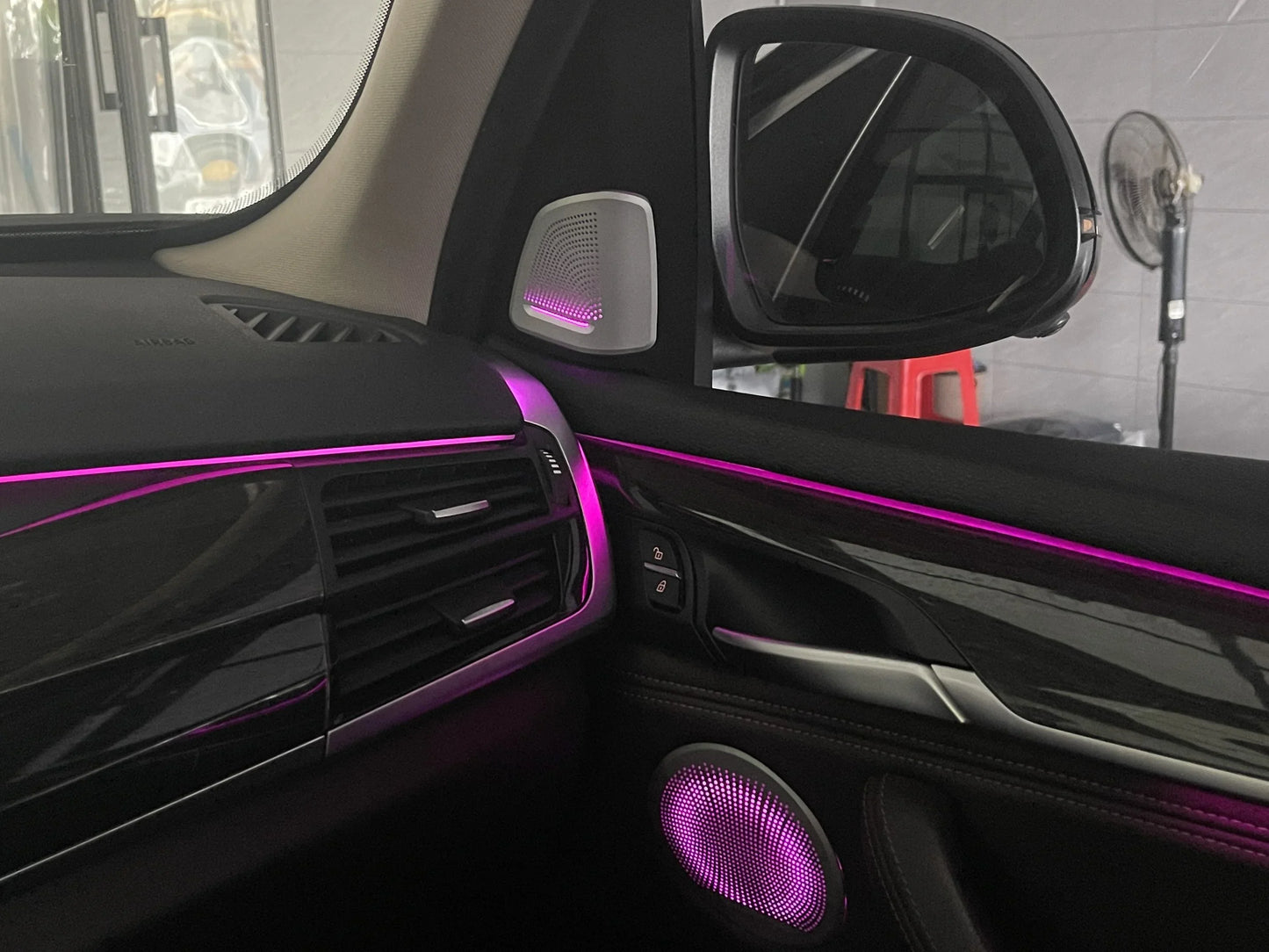 BMW X5 F15 Interior 64-Color RGB LED Ambient Light Kit with Speaker Cover 2014 - 2018