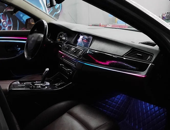 BMW 5 Series F10 / F11 / F18 RHD Interior 64-Color Dynamic Symphony LED Ambient Light Kit 2010 - 2018