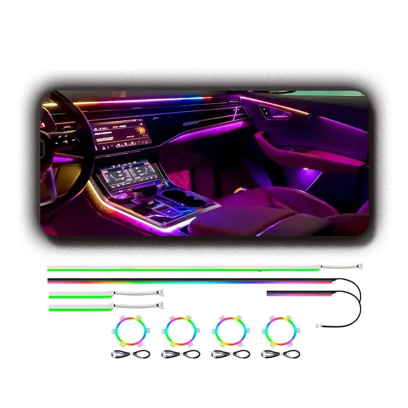 Audi Q8 Interior 64-Color Symphony Active LED Ambient Light Kit 2018 - 2024