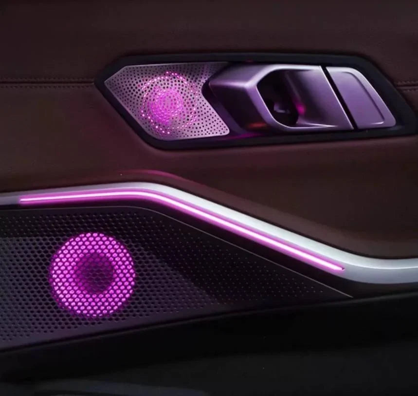 BMW 3 Series G20 / G28 Interior 64-Color LED Ambient Light Kit 16-Piece with Speaker Sound Hood 2020 - 2024