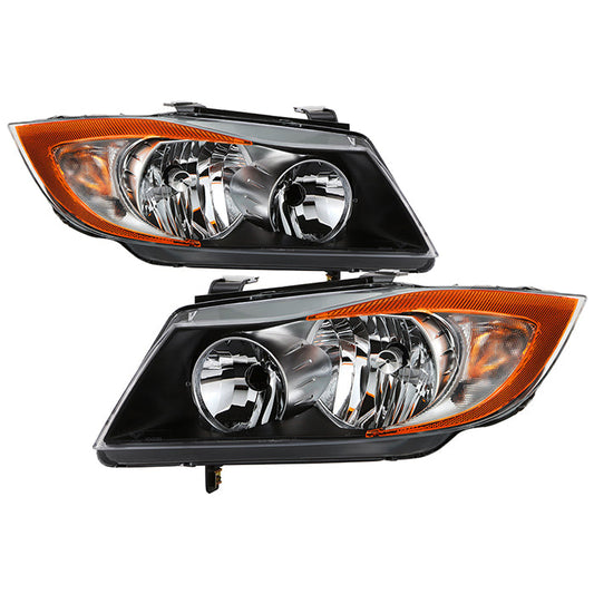 SPYDER 06-08 BMW E90 Sedan Halogen Model Only  OEM Style Headlights - Right and Left 9050015
