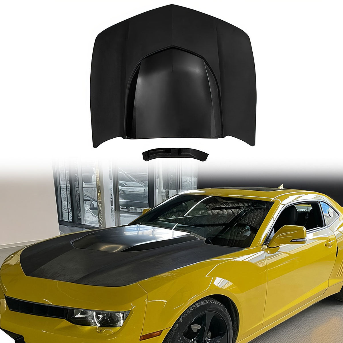 2010-2015 Chevrolet Camaro ZL1 Black Front Bumper Car Hood Aluminum