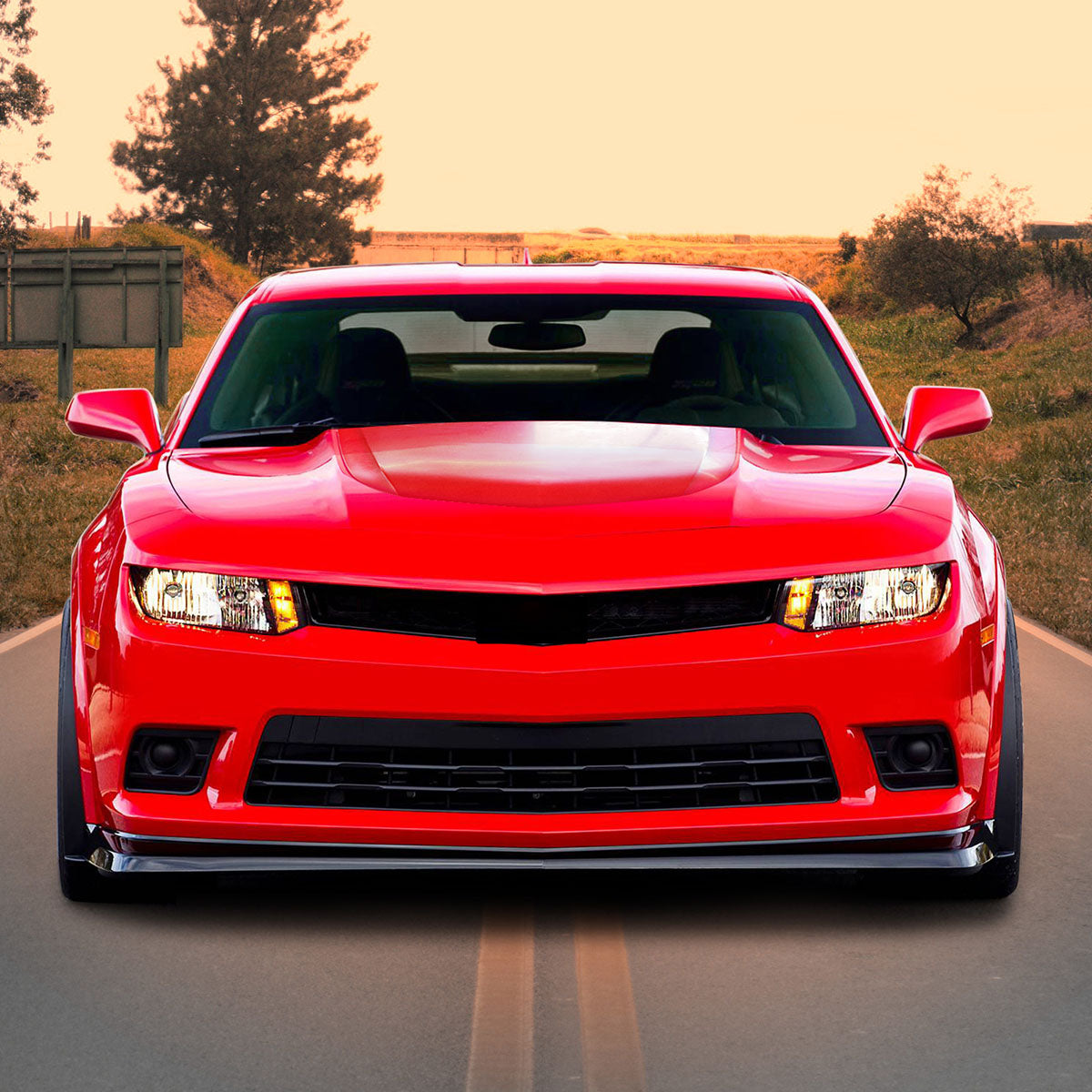 2010-2015 Chevrolet Camaro ZL1 Black Front Bumper Car Hood Aluminum