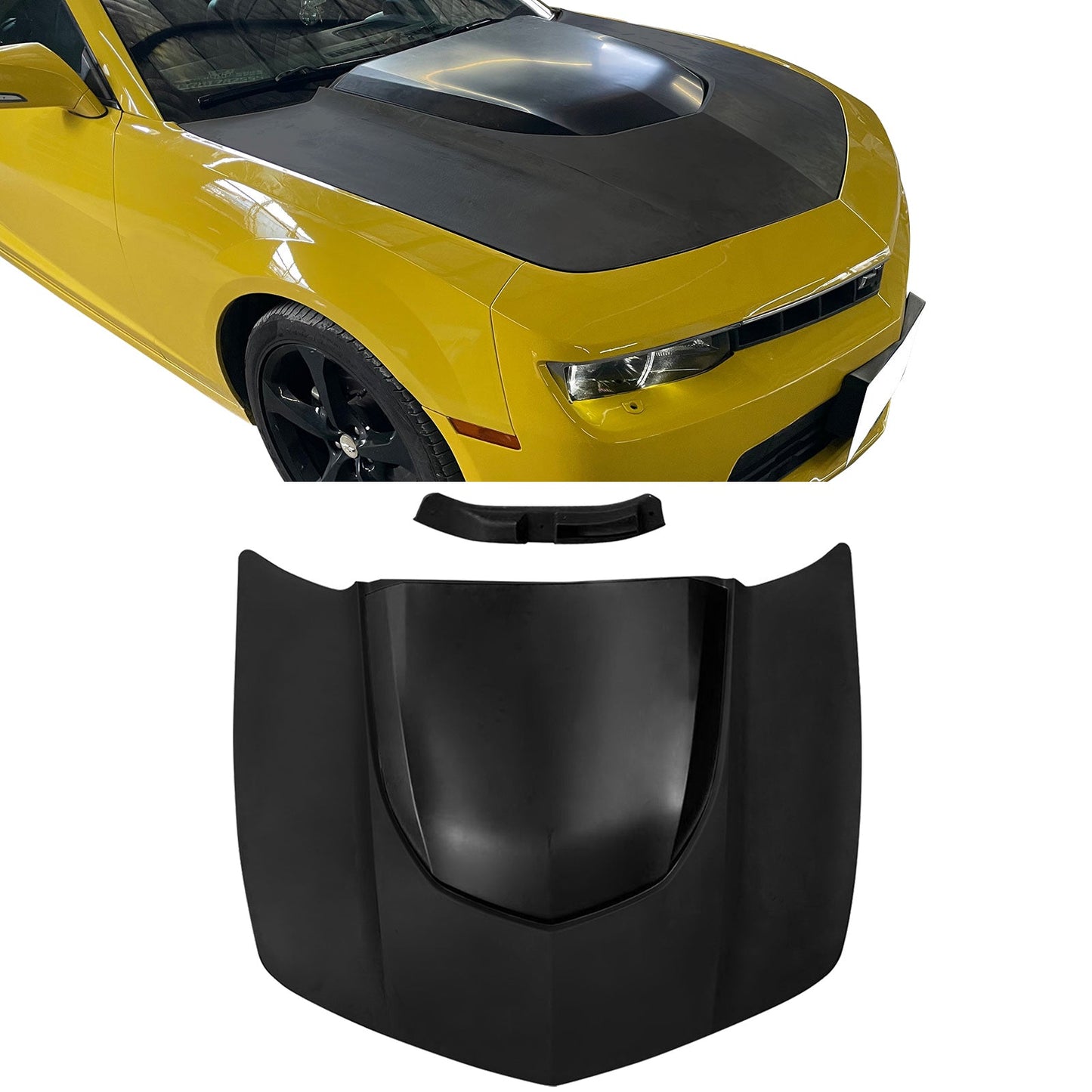 2010-2015 Chevrolet Camaro ZL1 Black Front Bumper Car Hood Aluminum