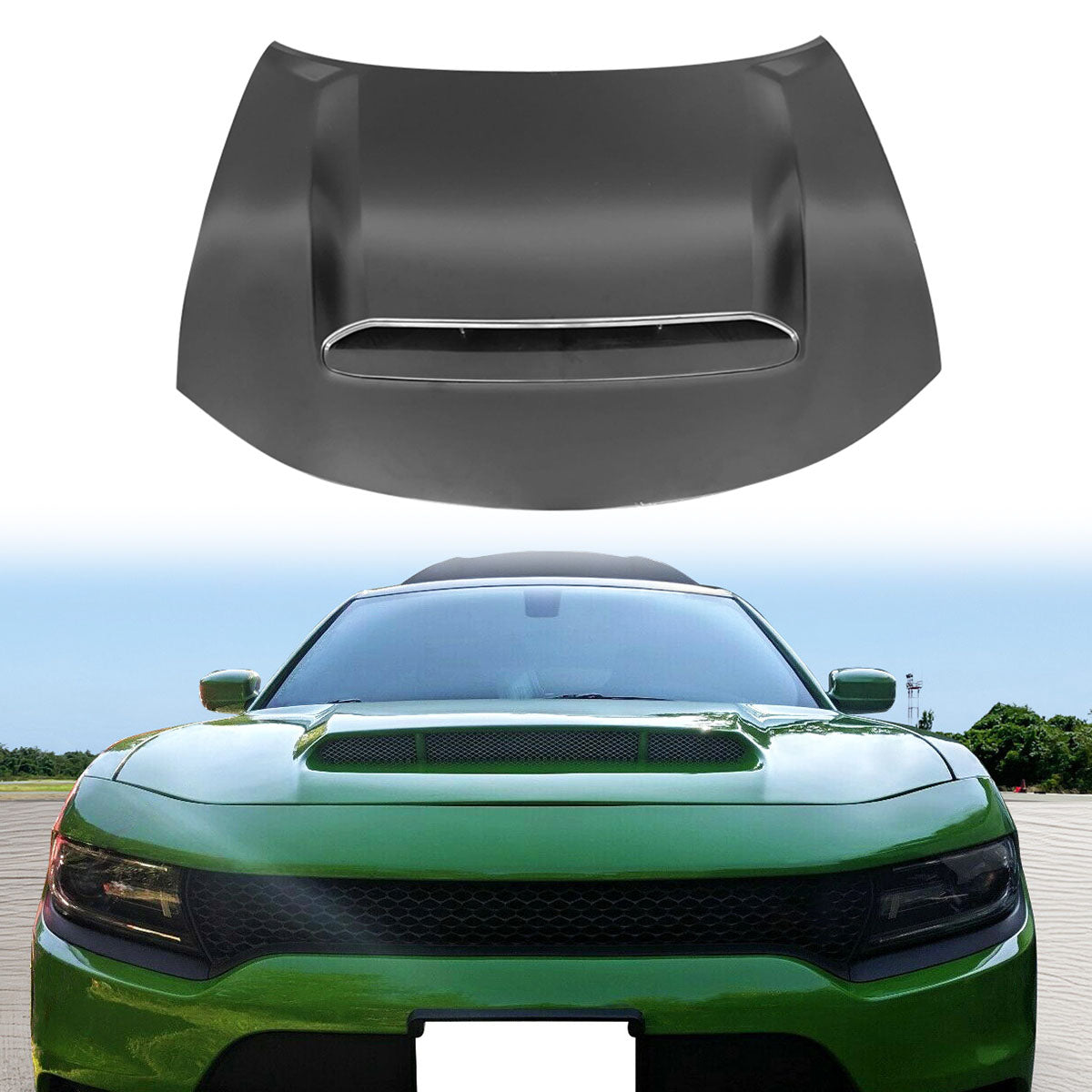 2015-2023 Dodge Charger Hood w/ Vent Demon Style Car Hood Aluminum