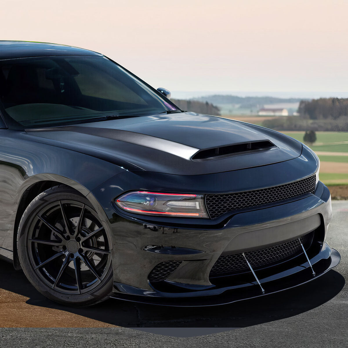 2015-2023 Dodge Charger Hood w/ Vent Demon Style Car Hood Aluminum