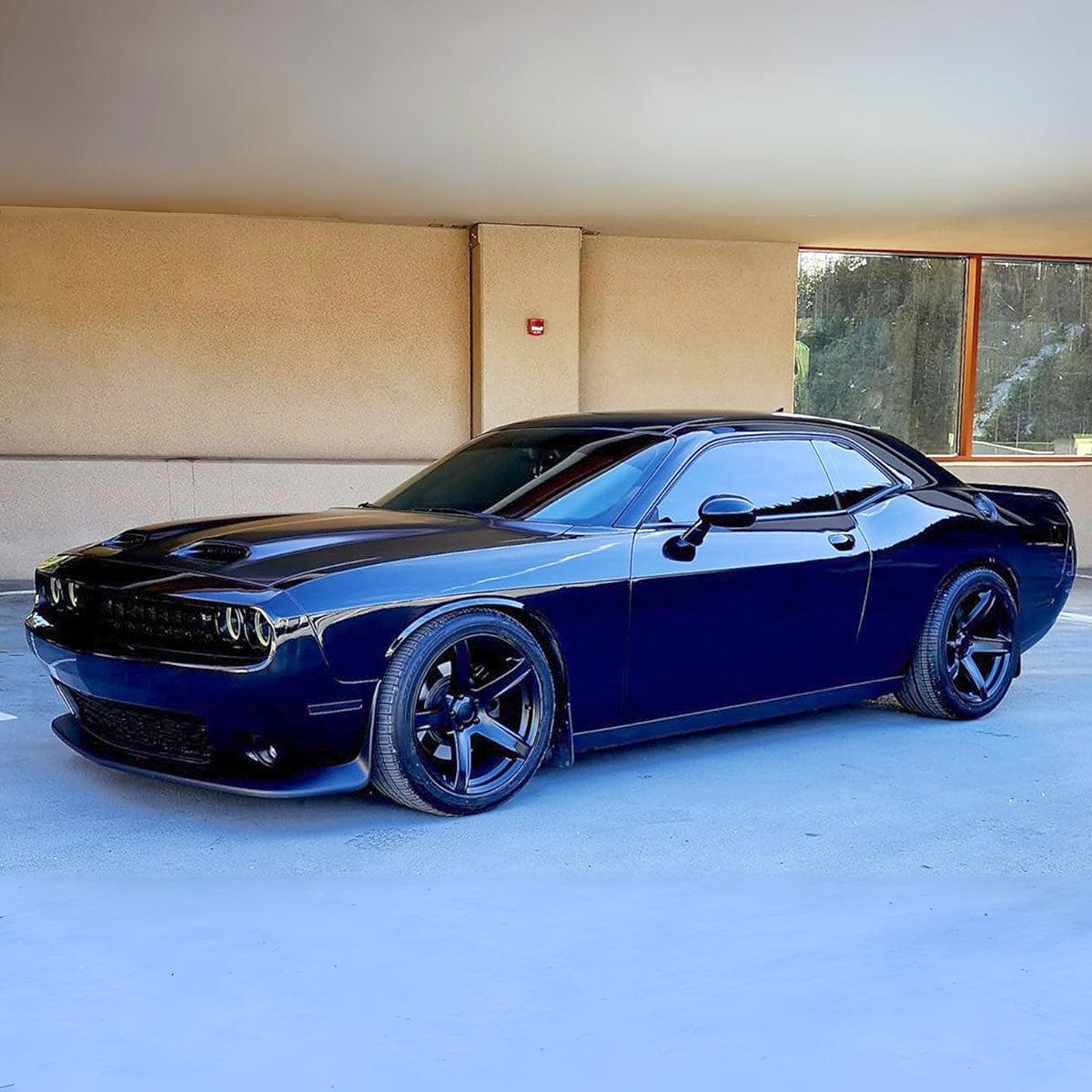 2008-2023 Dodge Challenger Hood Hellcat Style Aluminum Black Car Hood