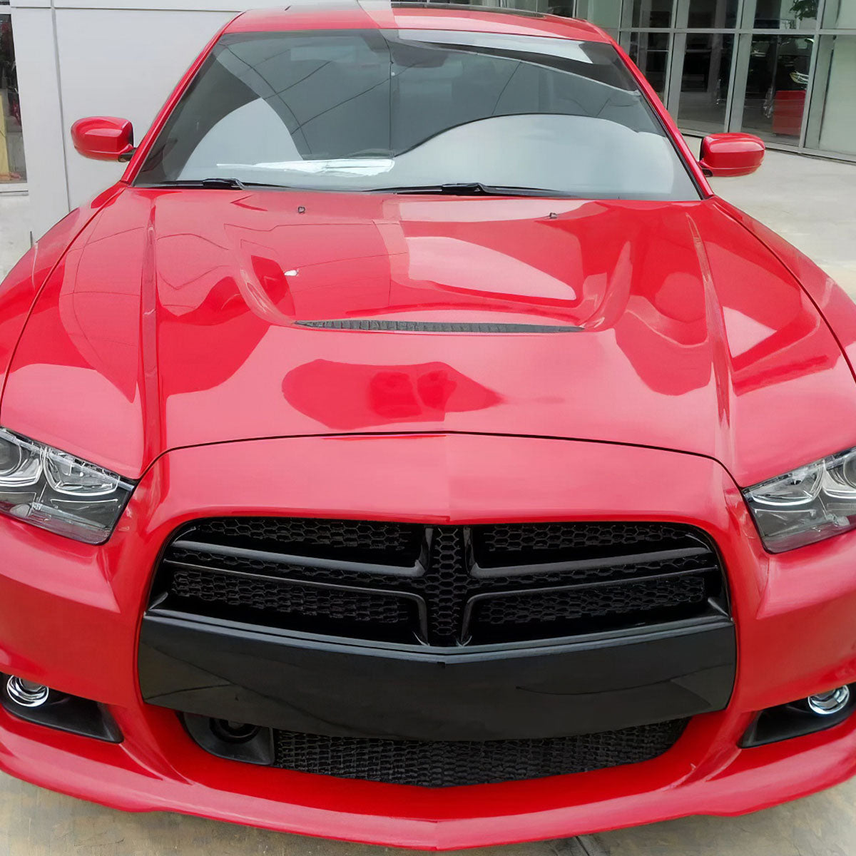 2011-2014 Dodge Charger Hood Replacement SRT 392 Style Aluminum Black