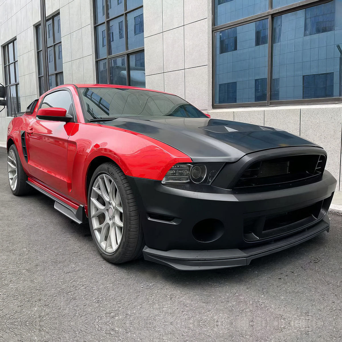 2010-2014 Ford Mustang GT500 Style Hood Aluminum Air Intake Panel