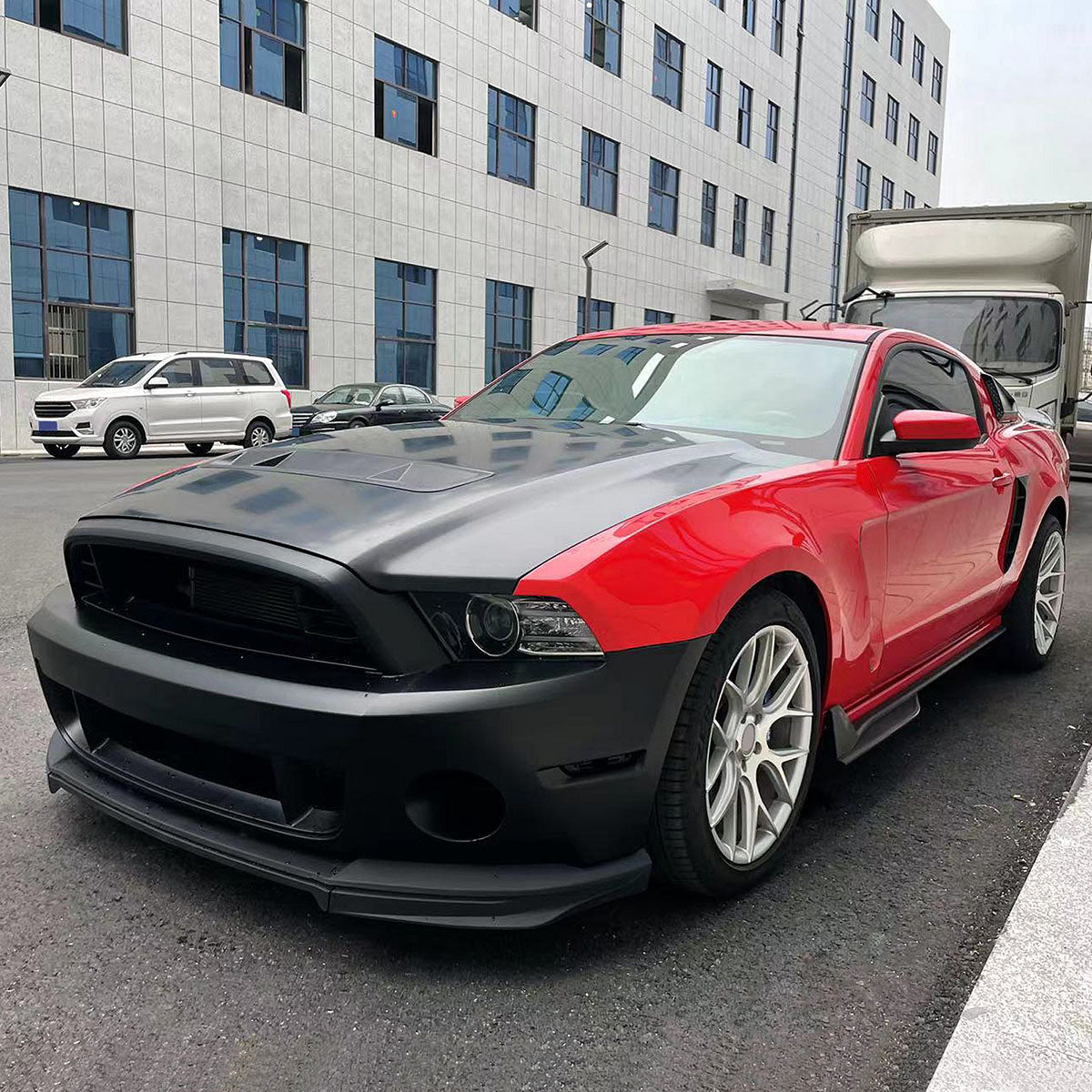 2010-2014 Ford Mustang GT500 Style Hood Aluminum Air Intake Panel