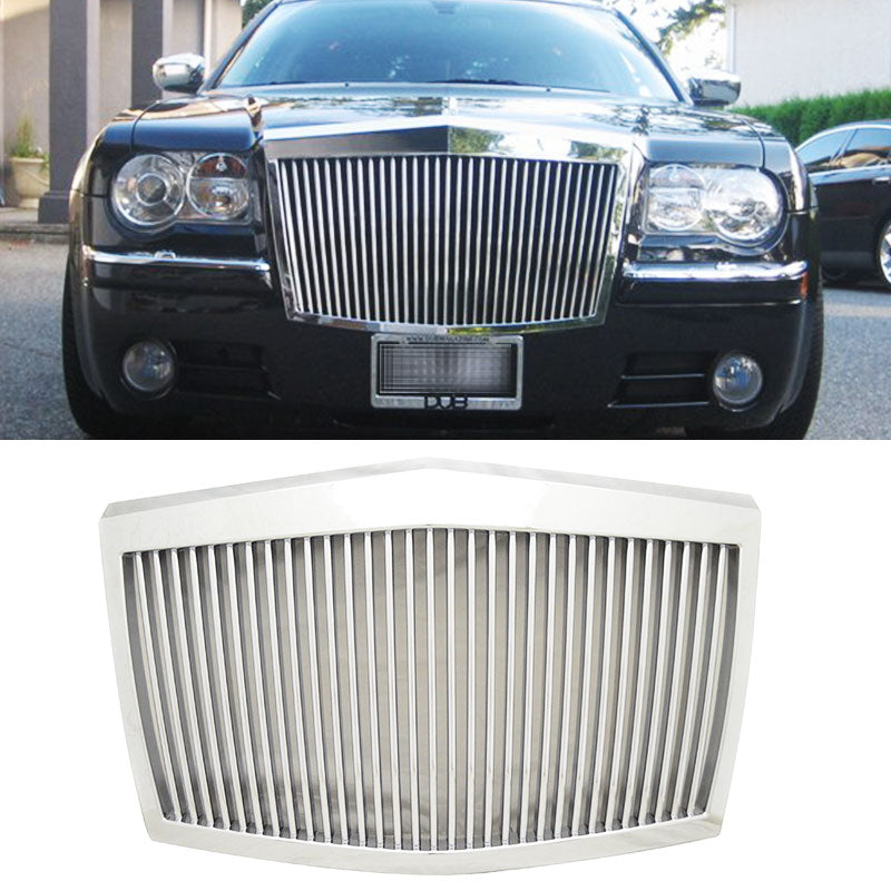 2005-2010 Chrysler 300 300C RR Phantom Chrome Front Bumper Grille ABS