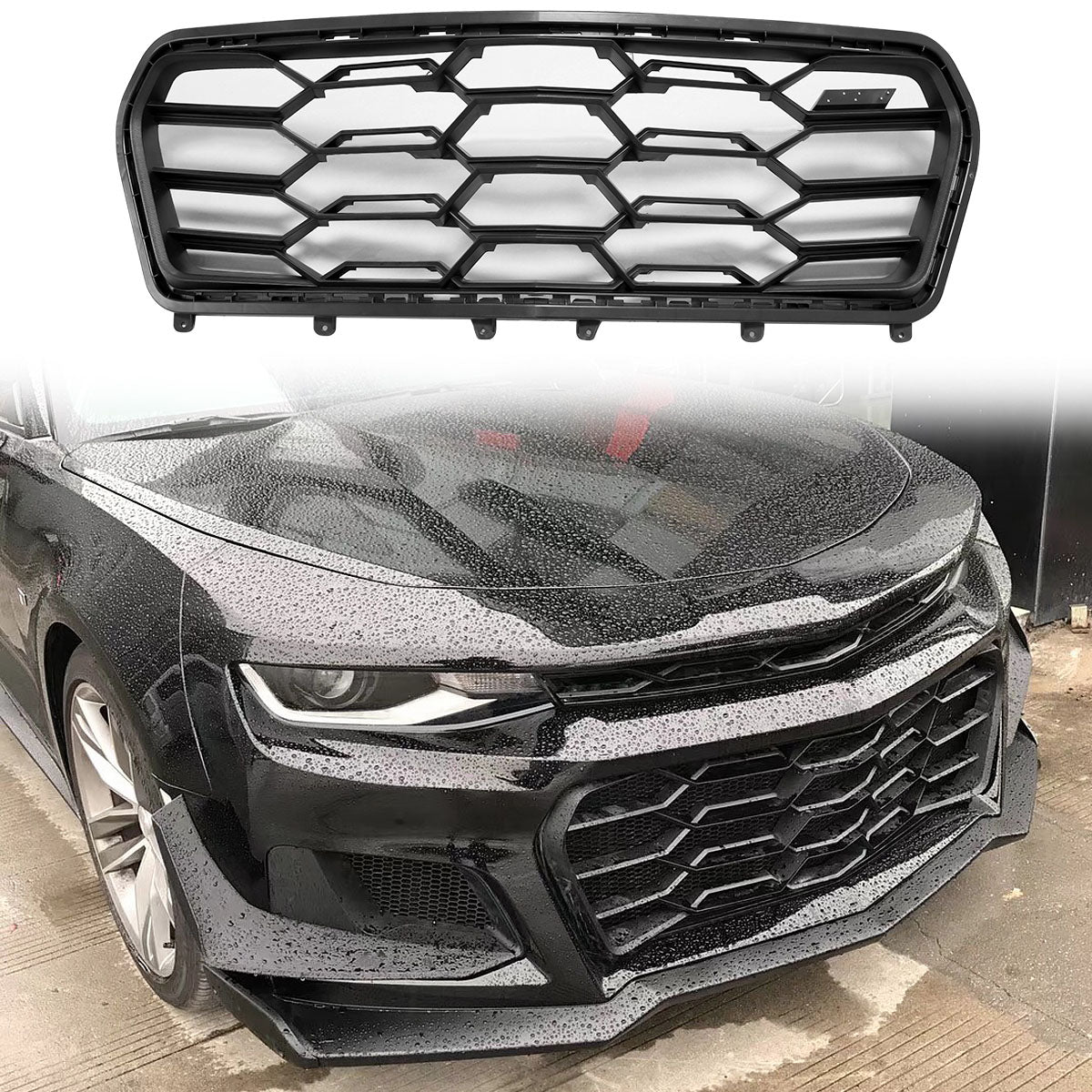 2016-2024 Chevy Camaro ZL1 1LE Black Front Bumper Lower Grille PP