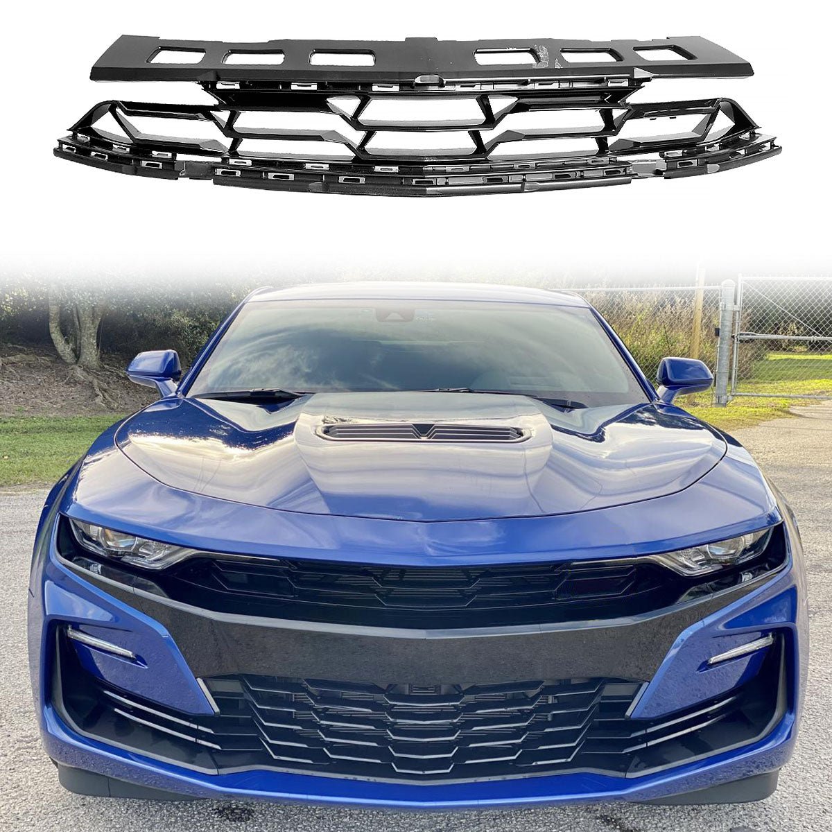 2019-2024 Chevy Camaro SS Models Only Front Bumper Upper Grille Guard