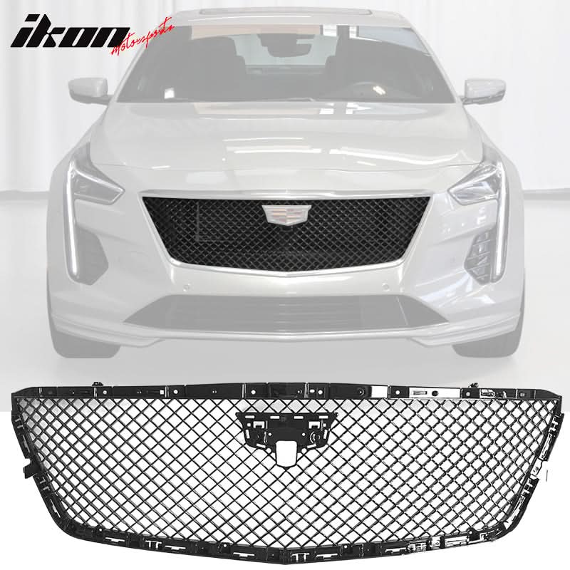 2019-2020 Cadillac CT6 V Style Gloss Black Front Bumper Grille ABS