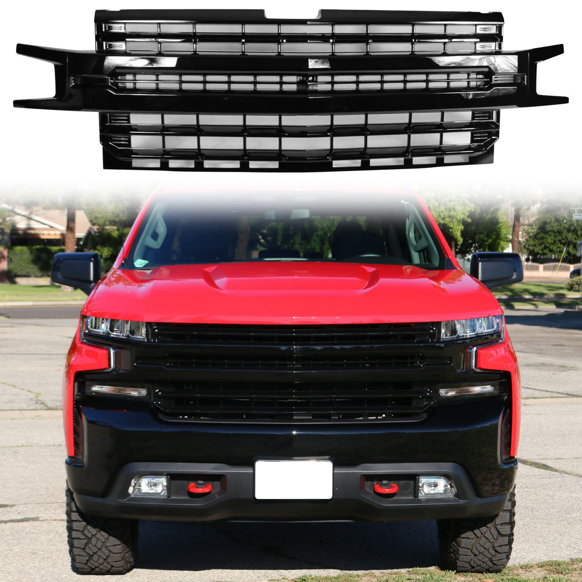 2019-2022 Chevy Silverado 1500 Grill Front Bumper Car Mesh Grille
