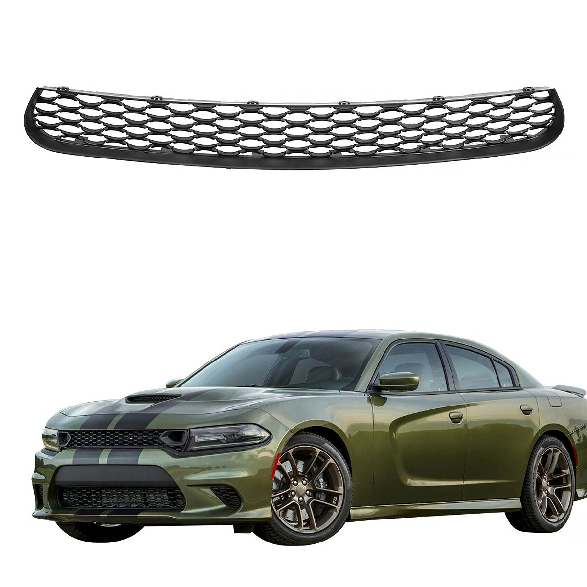 2015-2023 Dodge Charger SRT Scat Pack Black Front Lower Grille PP