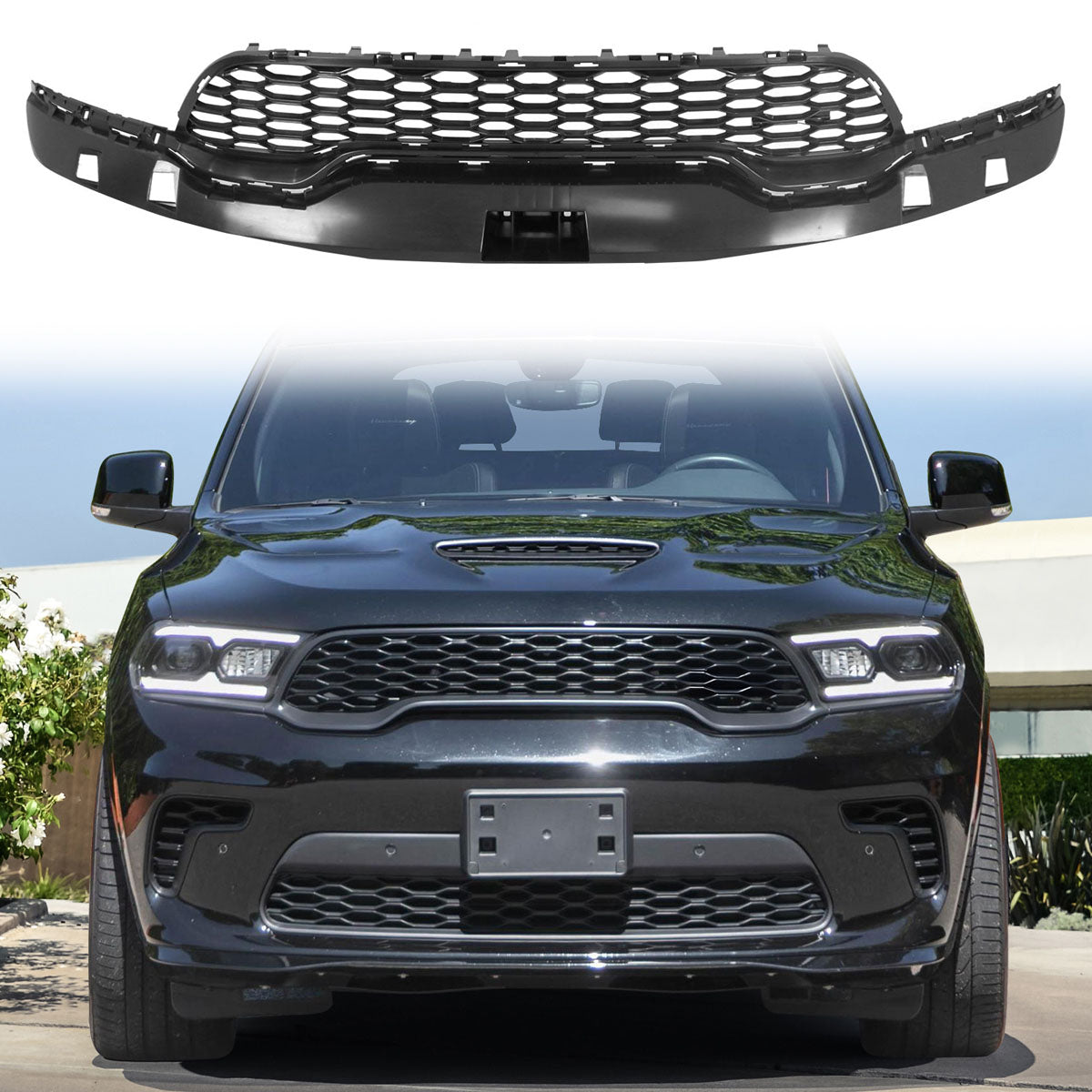 2021-2024 Dodge Durango Front Bumper Upper PP Grille 21+ Hellcat Style